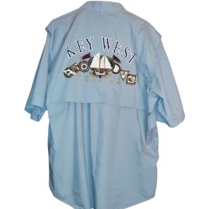 Tiger Hill Key West Fishing Shirt Large Gray
